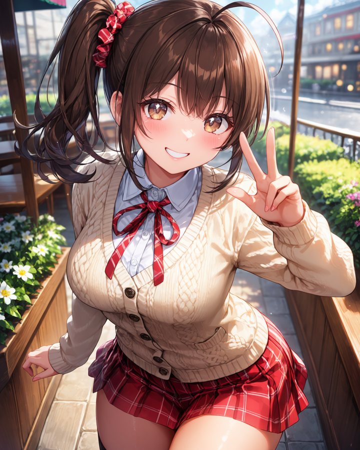 Ayame smiling